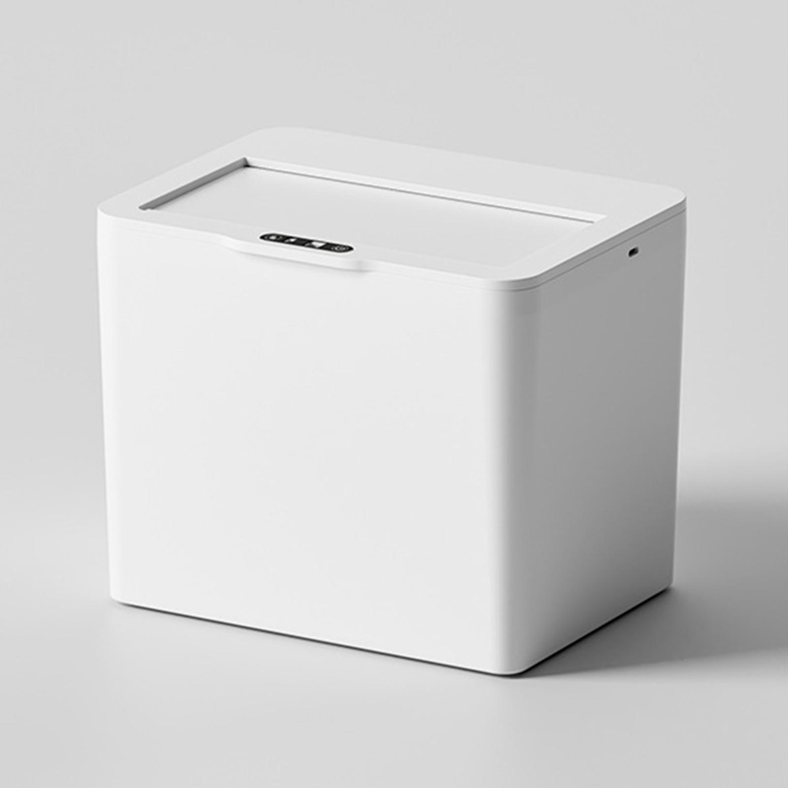 Desk Setup Clean - Smart Induction Trash Can Touchless Trash