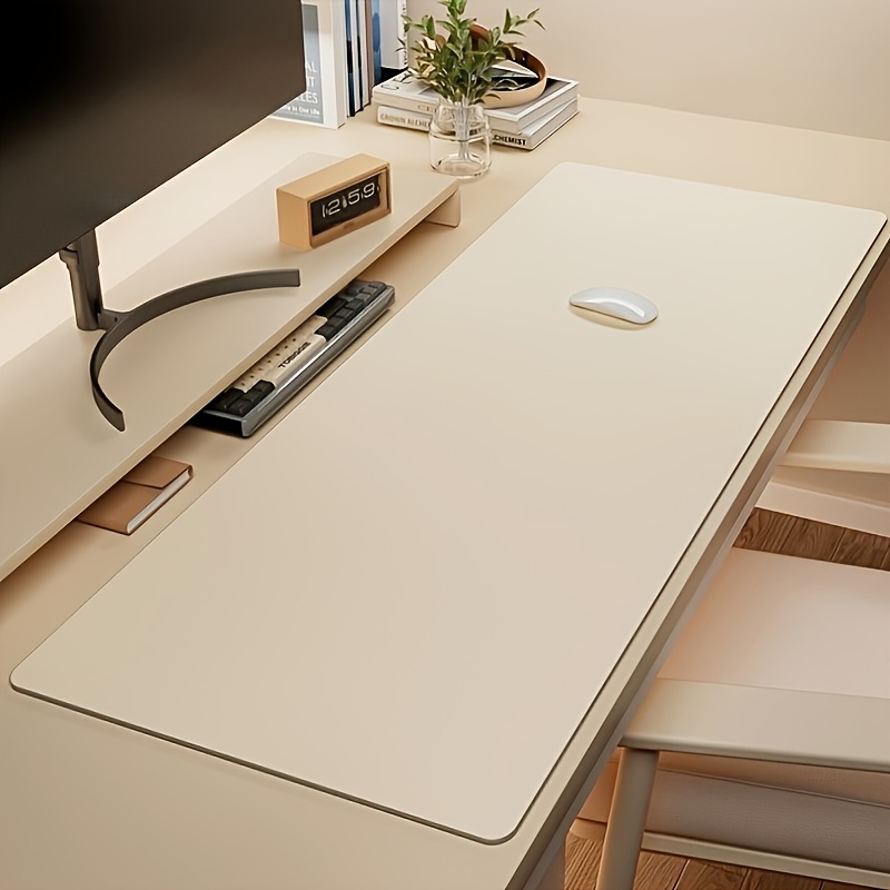 Desk Setup Clean - 1pc Large Faux Leather Mouse Pad,