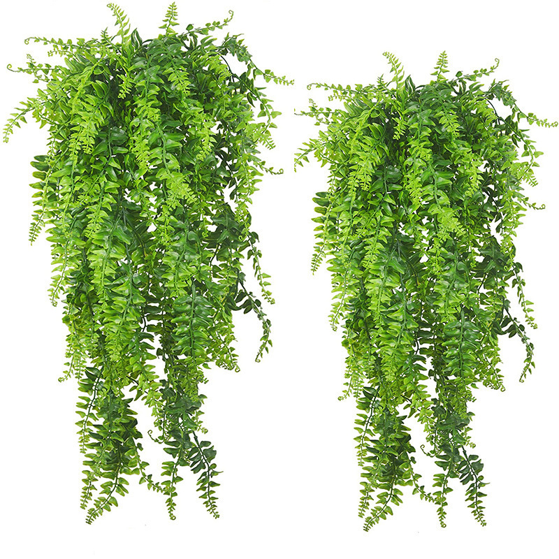 Desk Setup Plants - 2/4PCS Green Artificial Plants Festival Home