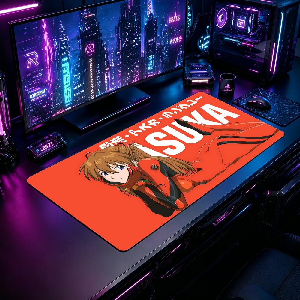 Desk Setup Pc And Laptop - Gaming Mouse Pad NNeon Genesis Evangelion