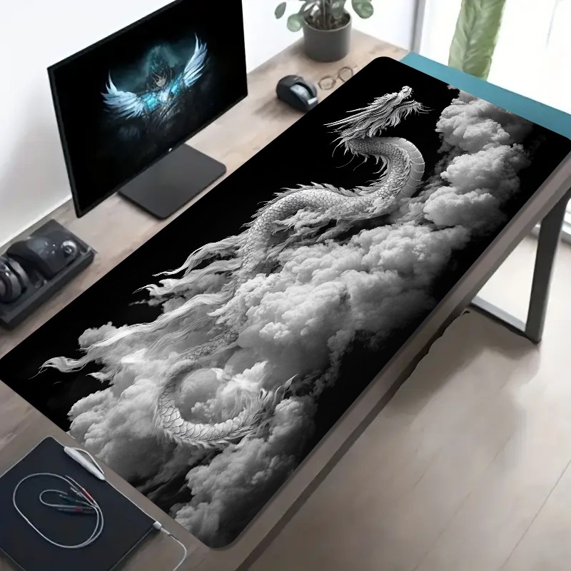 Black and White Dragon Gaming  - Desk Setup Pc And Laptop recension och pris