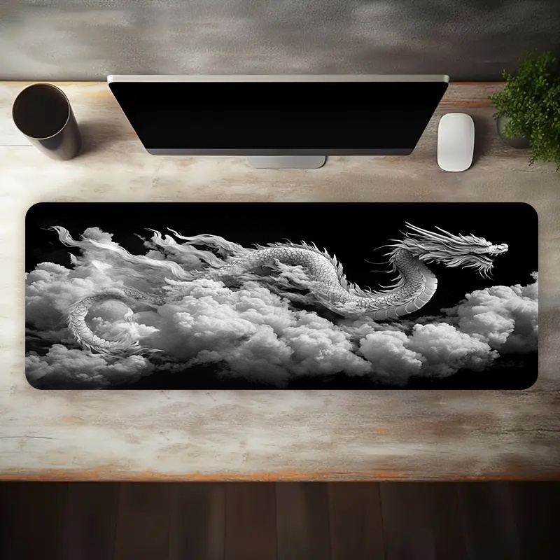 Black and White Dragon Gaming  - Desk Setup Pc And Laptop recension och pris