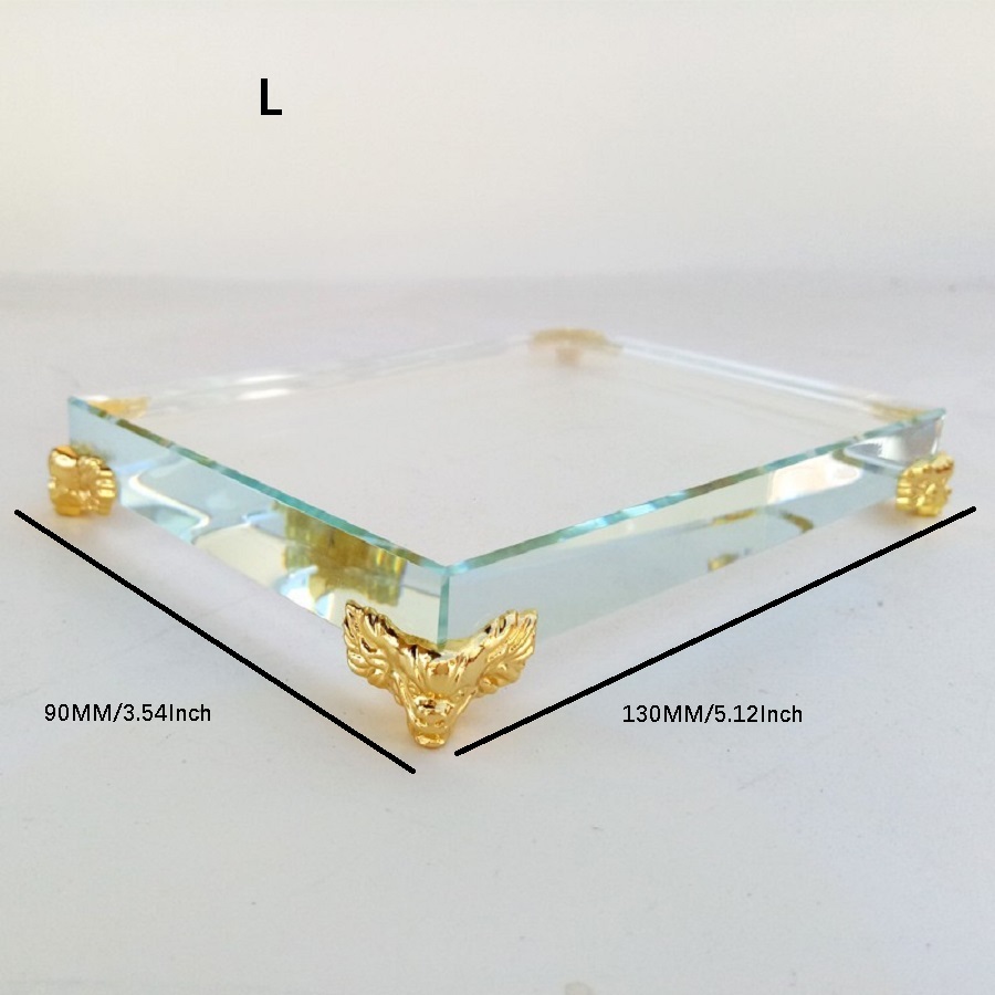 1pc Rectangular Glass Cube Bas - Desk Setup Home recension och pris
