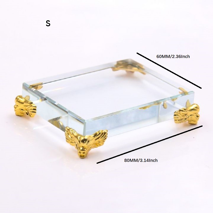 1pc Rectangular Glass Cube Bas - Desk Setup Home recension och pris