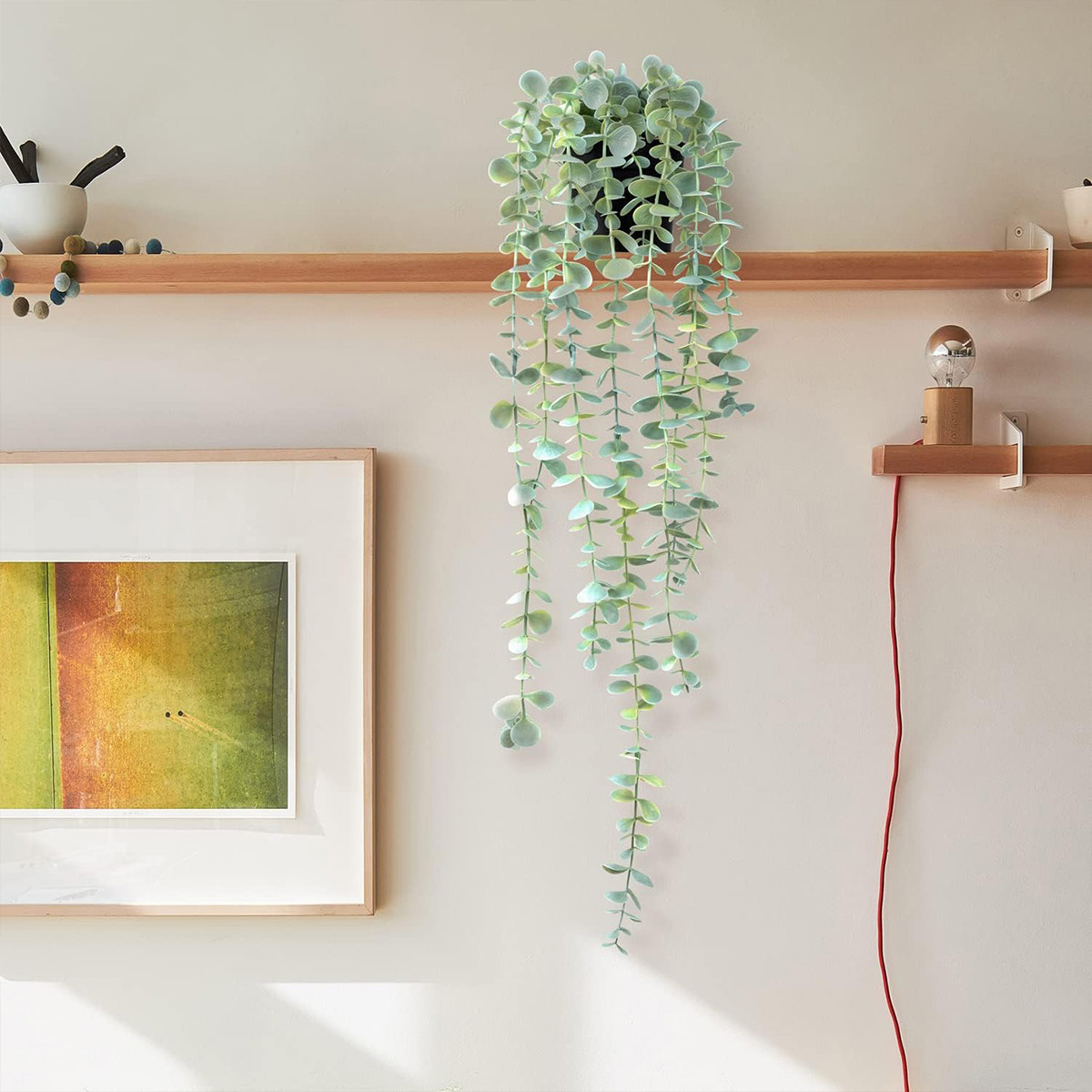 Artificial Ivy Hanging Eucalyp - Desk Setup Plants recension och pris