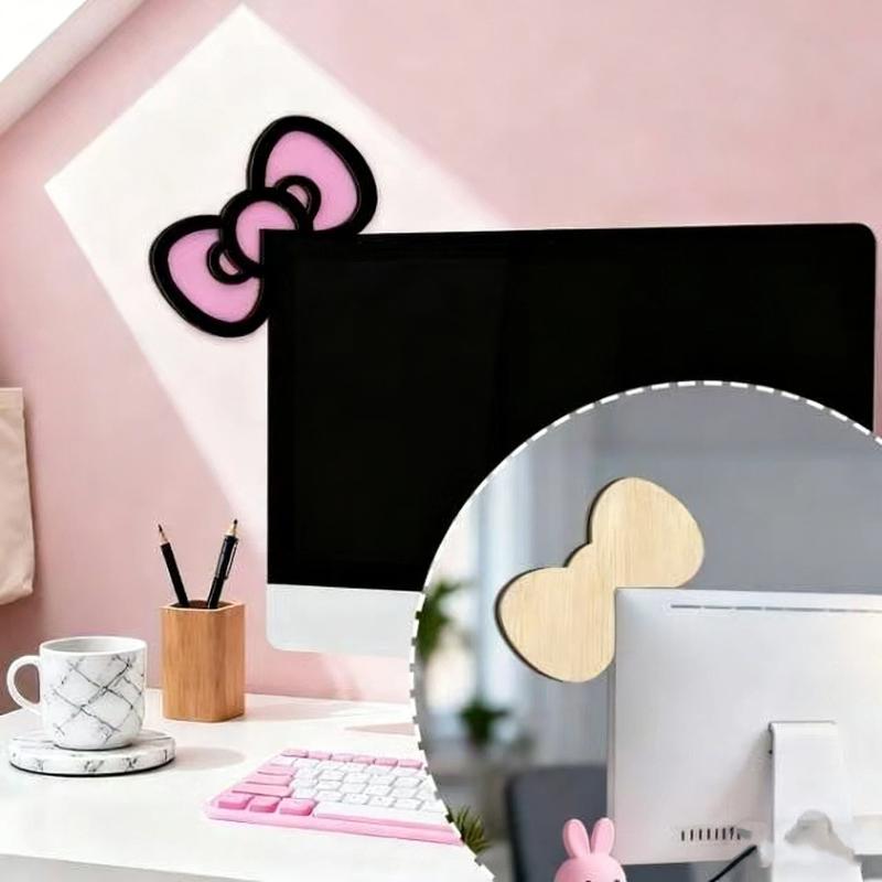 New 1/2Pcs Wooden Bowknot PC A - Desk Setup Home recension och pris
