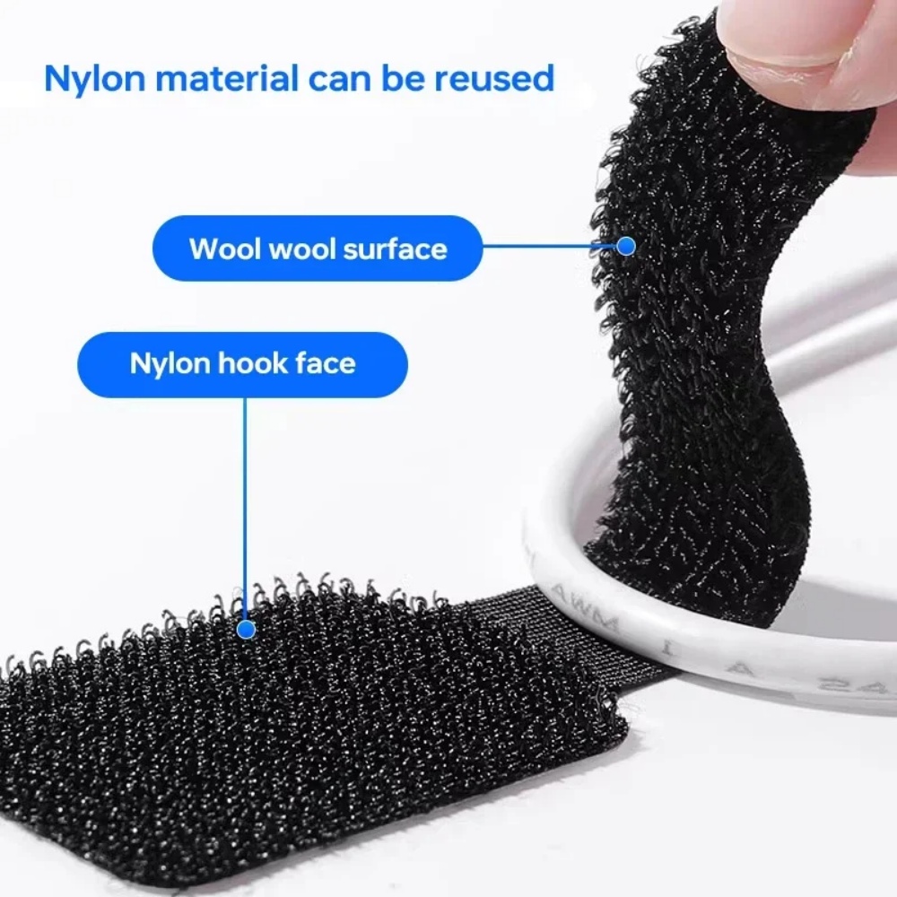 Self Adhesive Reusable Cable T - Cable Velcro Strap recension och pris
