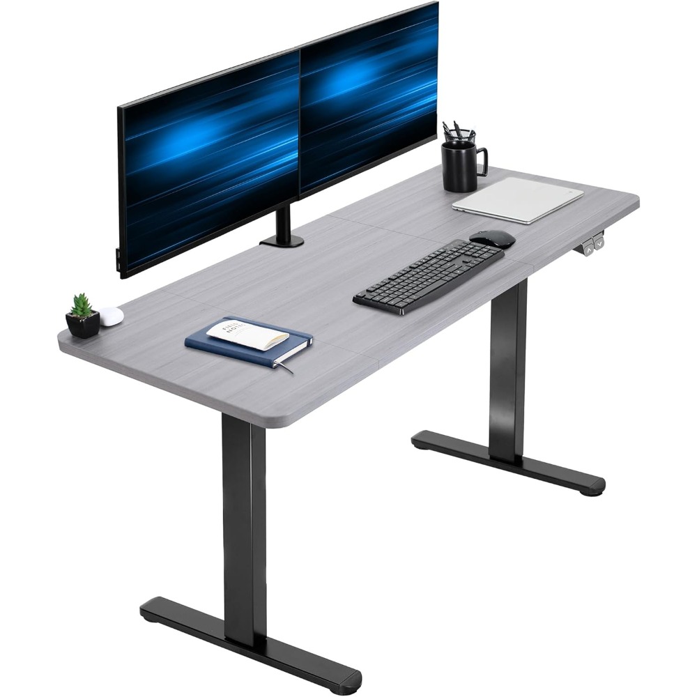 VIVO Electric 60 x 24 inch Sta - Desk Setup Dark recension och pris