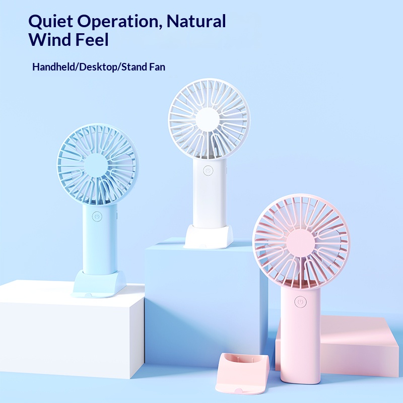 Mini Handheld Fan, 3 In 1 Port - Desk Setup Home recension och pris