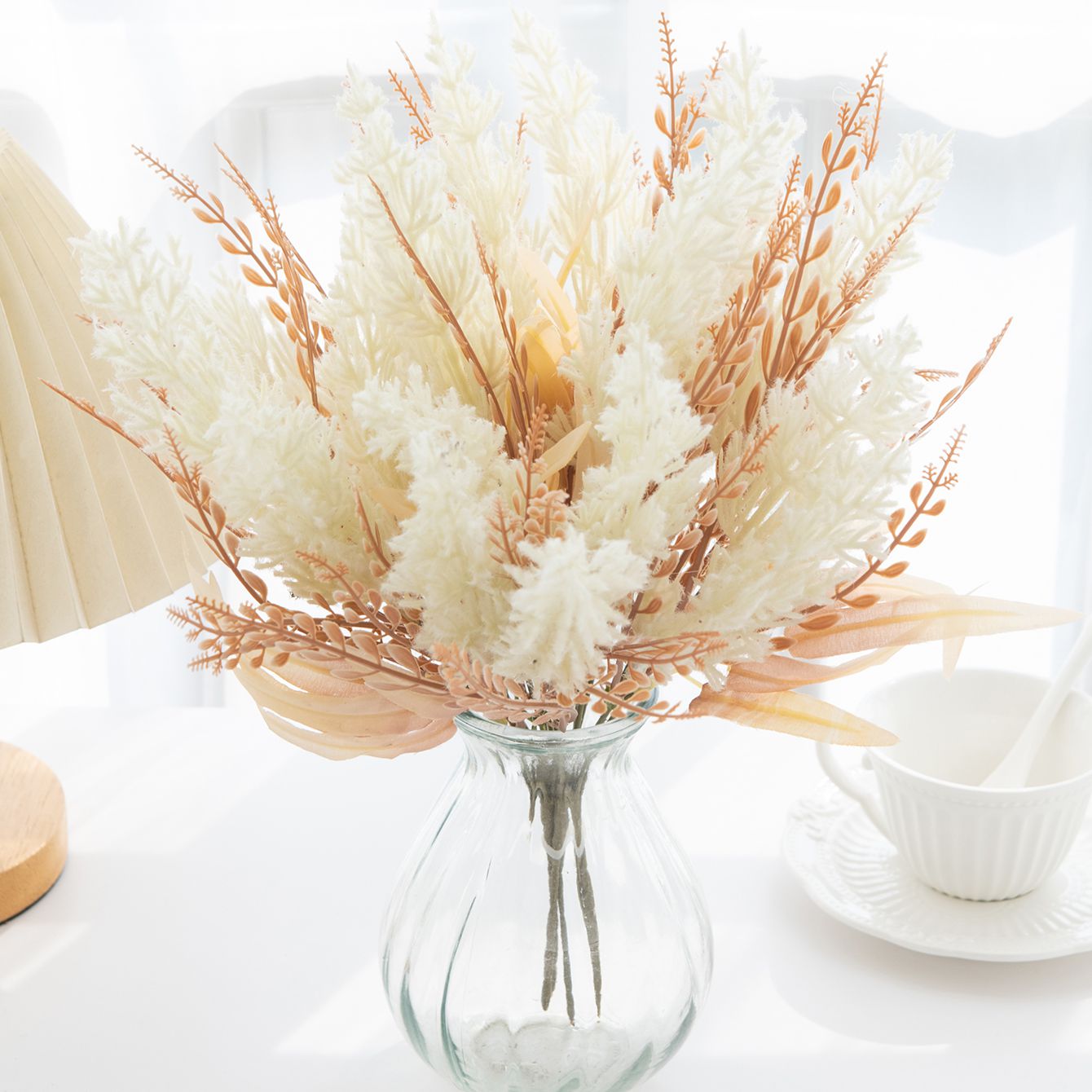 Artificial Plant Reed Festival - Desk Setup Plants recension och pris