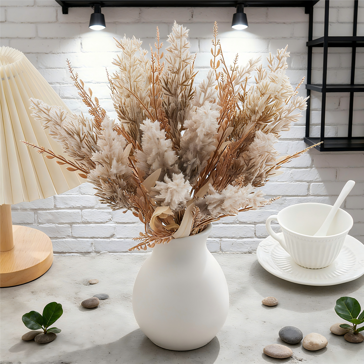 Artificial Plant Reed Festival - Desk Setup Plants recension och pris