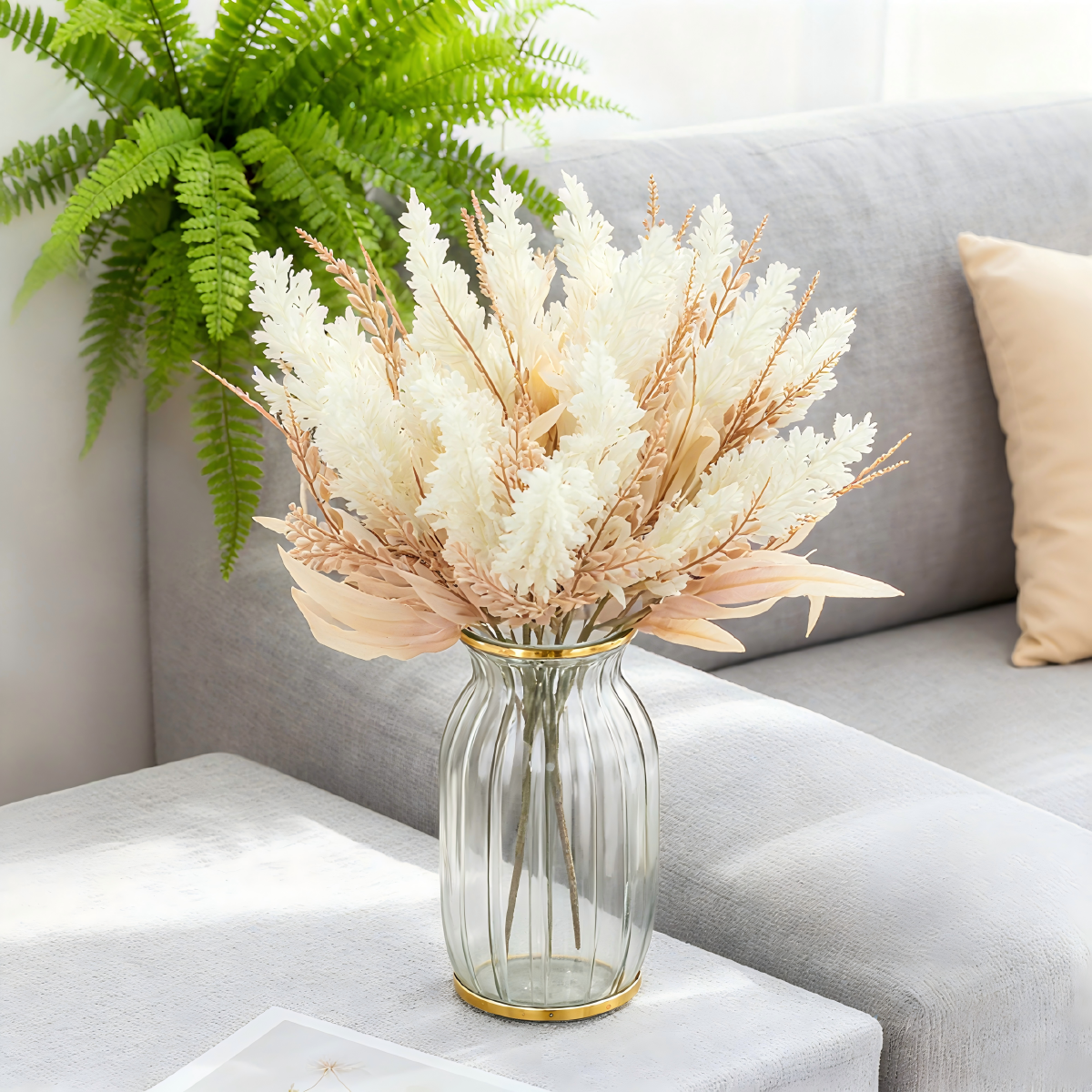 Artificial Plant Reed Festival - Desk Setup Plants recension och pris