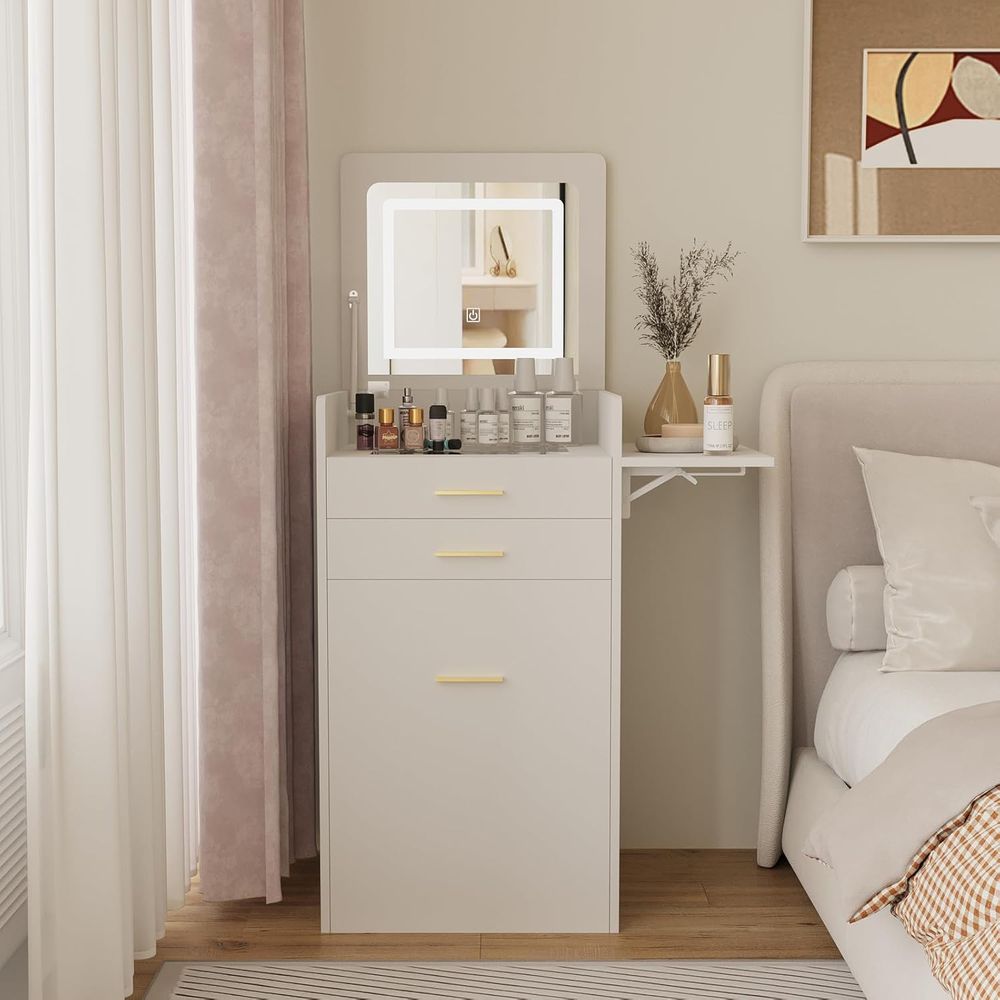 3-in-1 Vanity Desk Set, Flip-t - Desk Setup In Small Bedroom recension och pris