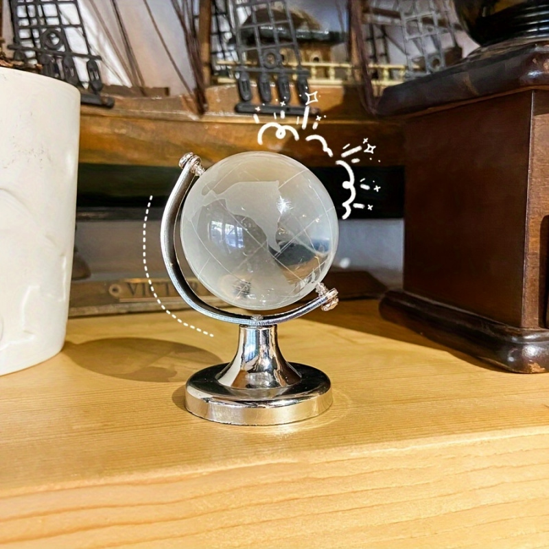 1pc Mini Crystal Globe Decor C - Desk Setup Home recension och pris