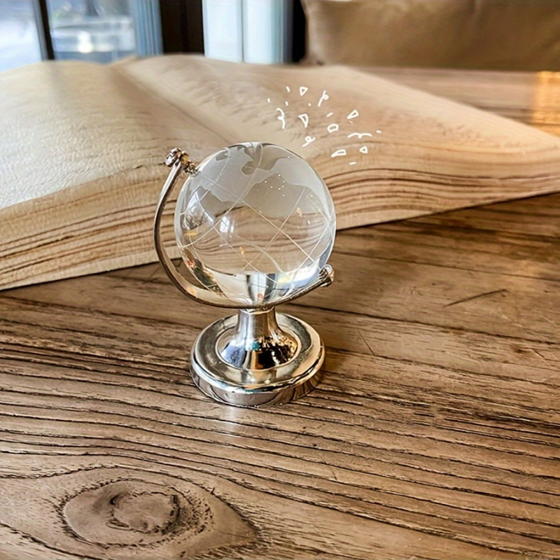 1pc Mini Crystal Globe Decor C - Desk Setup Home recension och pris