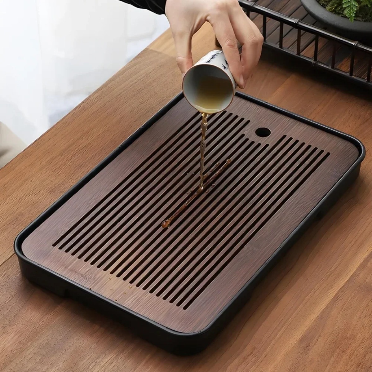 Portable Detachable Bamboo Tea - Desk Setup Clean recension och pris