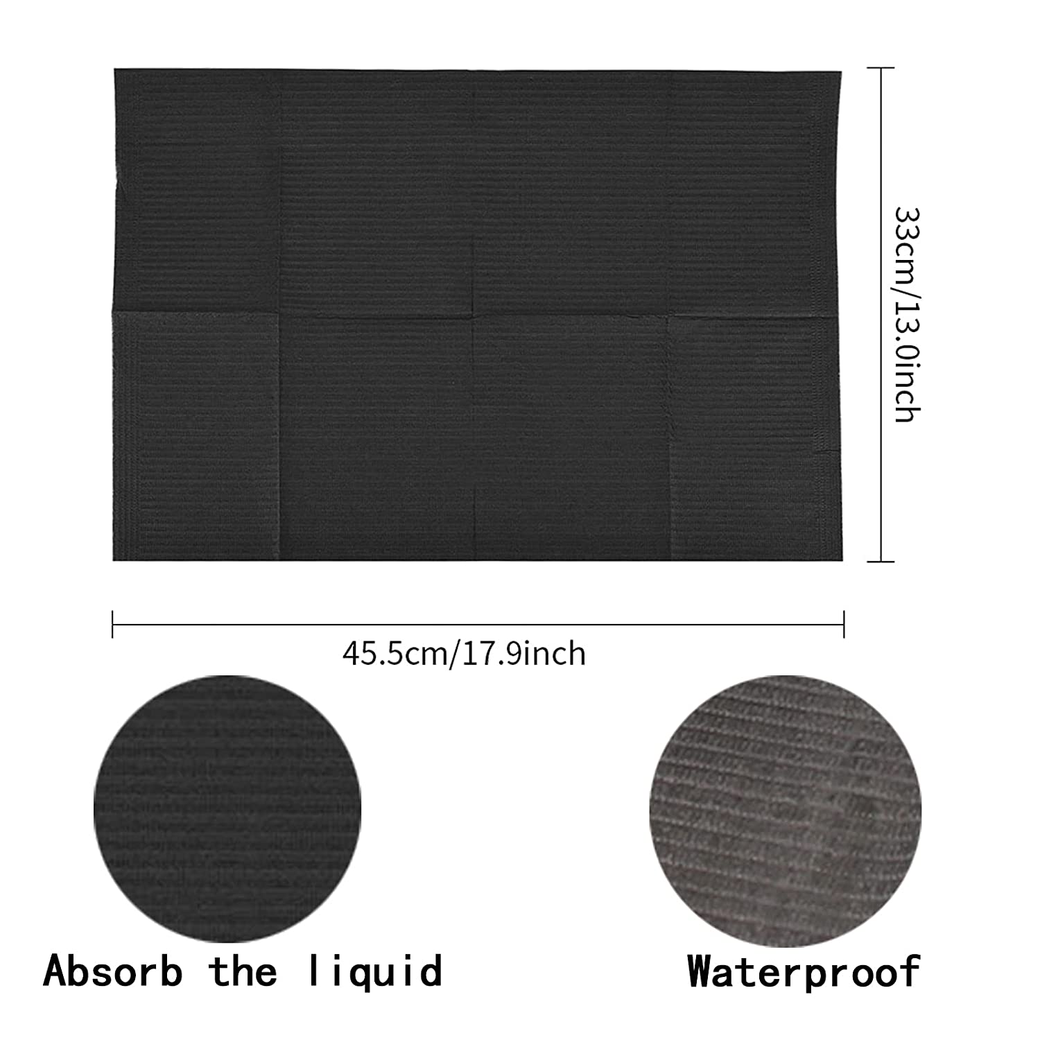 Black Disposable Dental Bibs T - Desk Setup Clean recension och pris