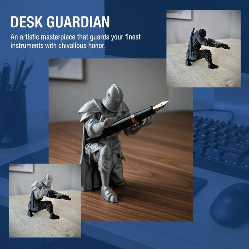 Knight Pen Holder Resin Mediev - Desk Setup Home recension och pris
