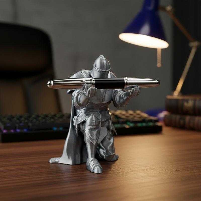 Knight Pen Holder Resin Mediev - Desk Setup Home recension och pris
