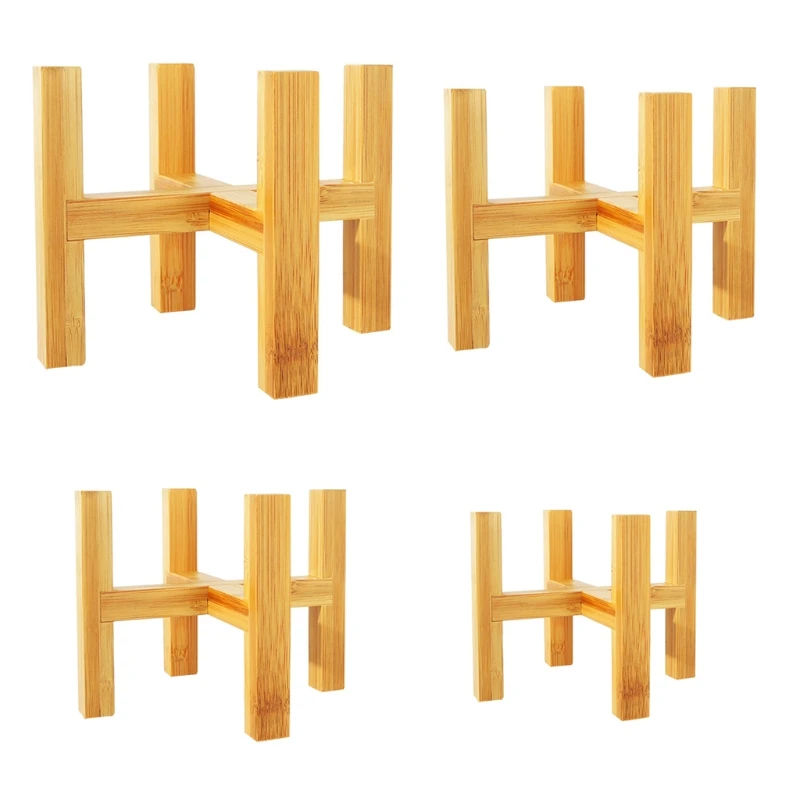 Four-legged Wood Flower Pot Ho - Desk Setup Plants recension och pris