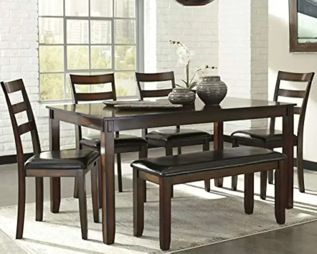 XMSJ-Coviar 6 Piece Dining Set - Desk Setup Dark recension och pris