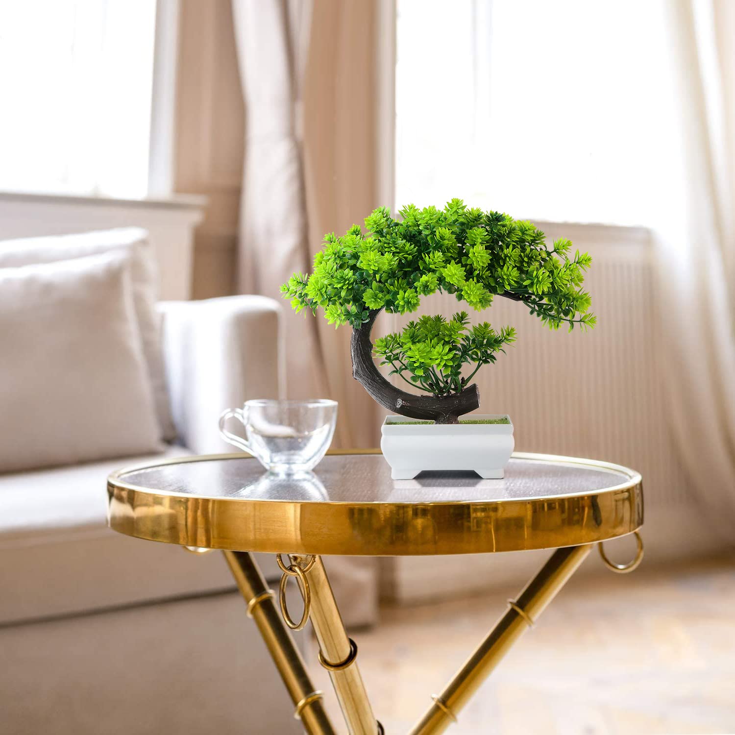 Uflower Small Artificial Plant - Desk Setup Plants recension och pris