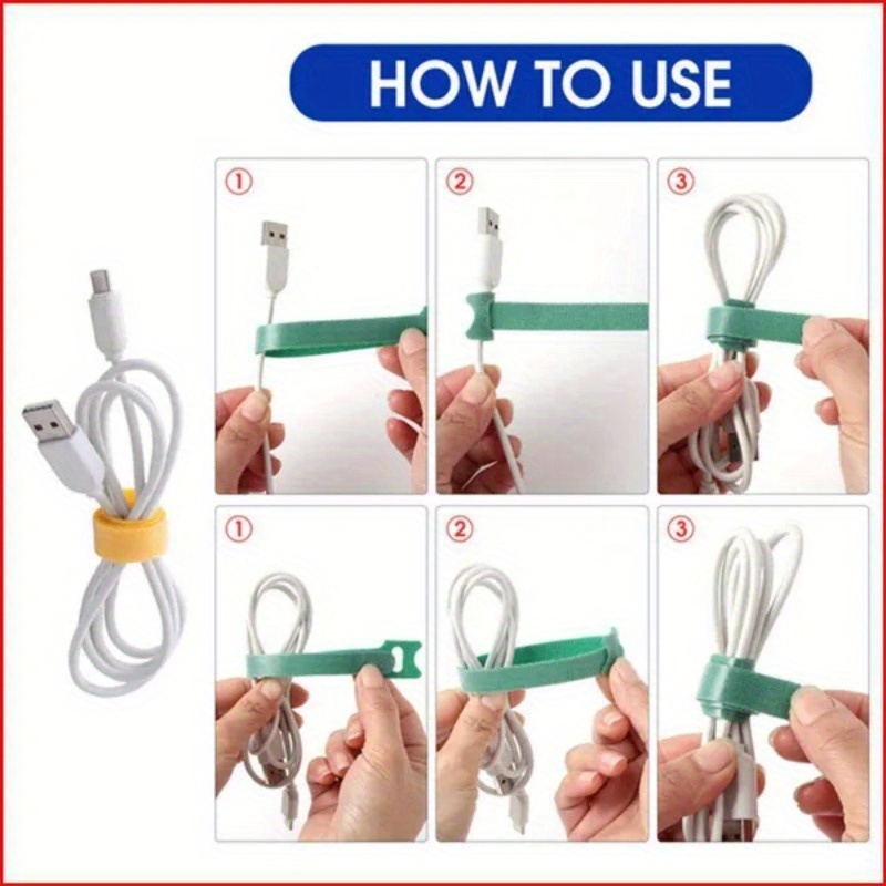 30Pcs Multicolor Reusable Velc - Cable Velcro Strap recension och pris
