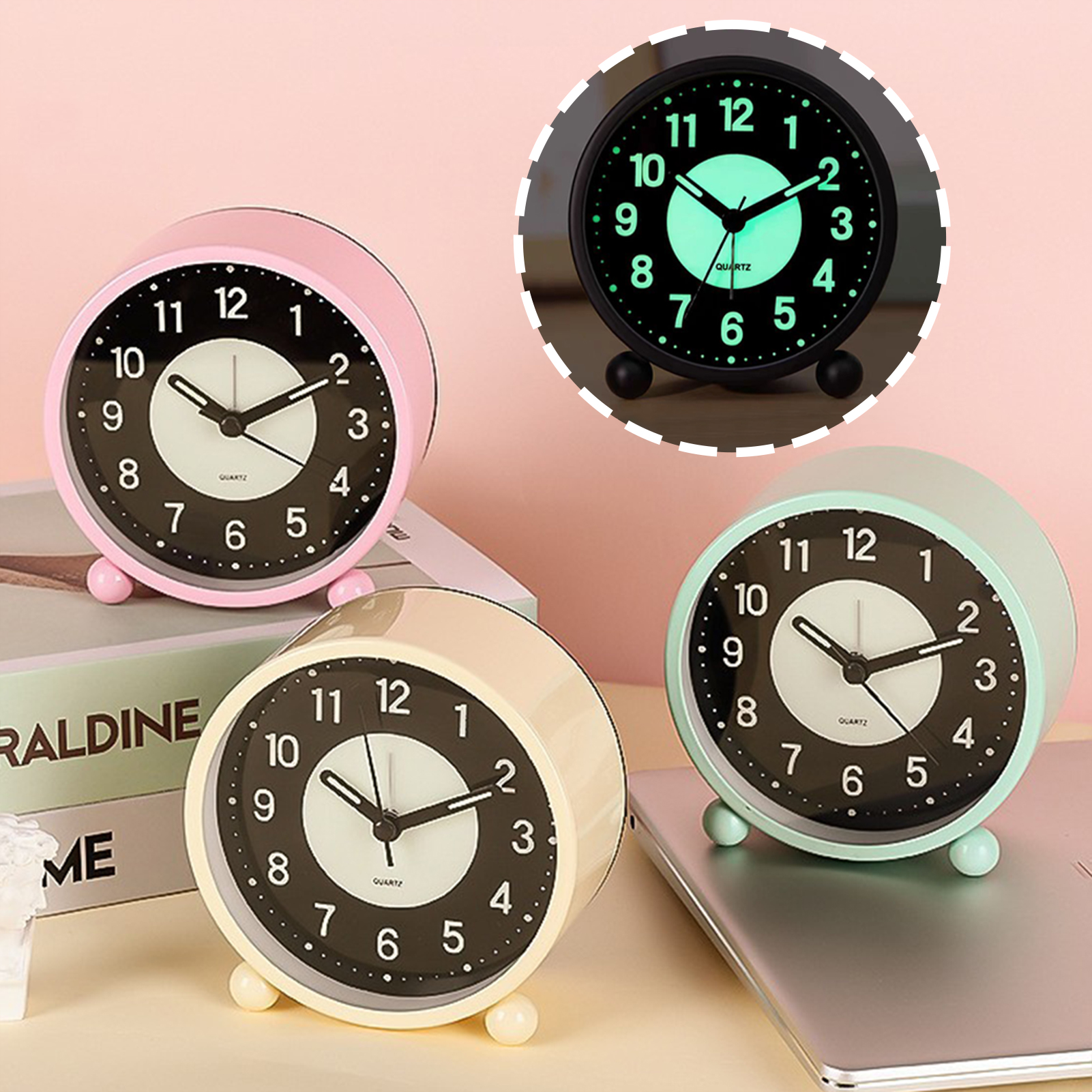 4.5-Inch Luminous Alarm Clock  - Desk Setup Dark recension och pris
