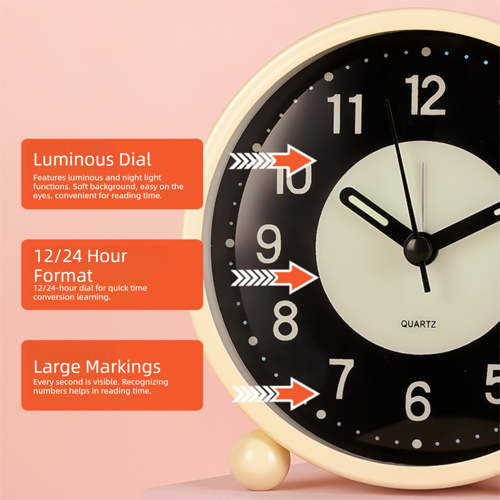 4.5-Inch Luminous Alarm Clock  - Desk Setup Dark recension och pris