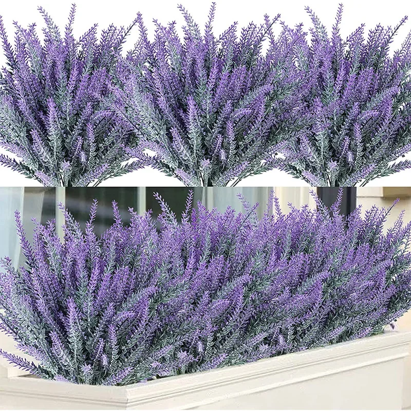 1 Bundle Purple Artificial Lav - Desk Setup Plants recension och pris