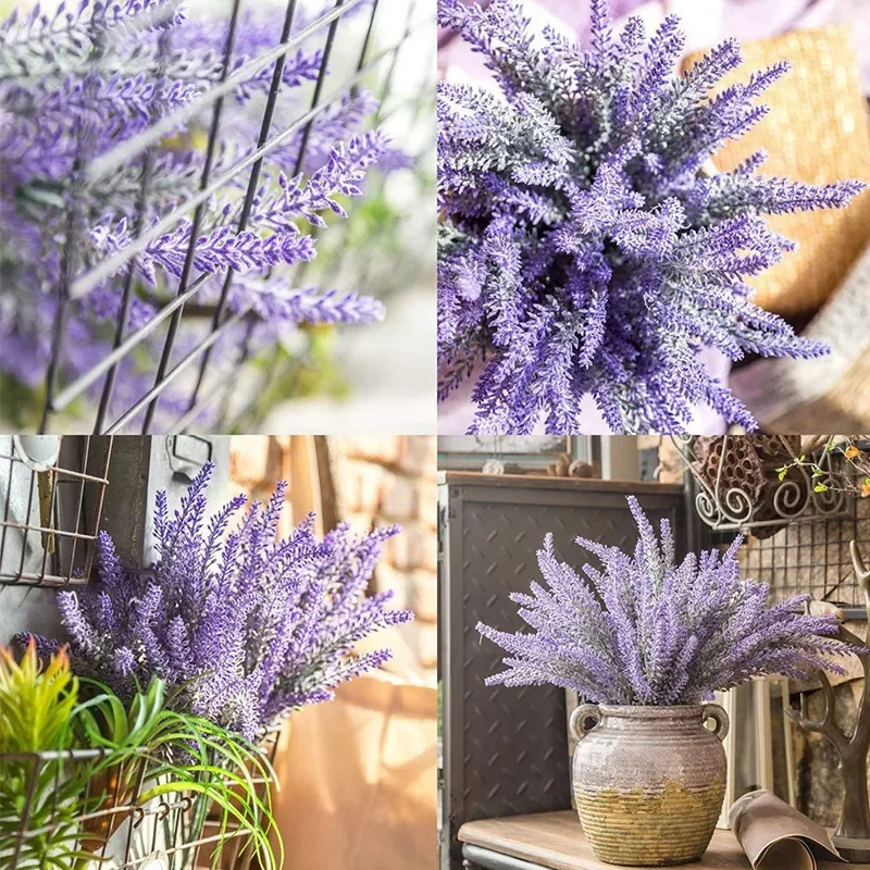 1 Bundle Purple Artificial Lav - Desk Setup Plants recension och pris