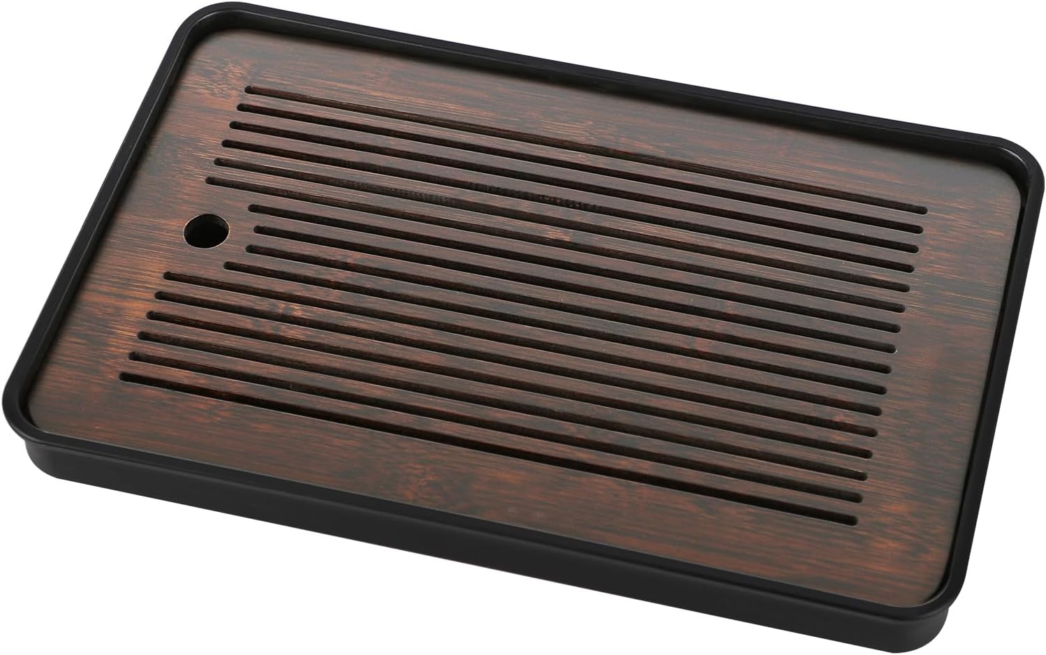 Natural Bamboo Tea Tray with H - Desk Setup Clean recension och pris