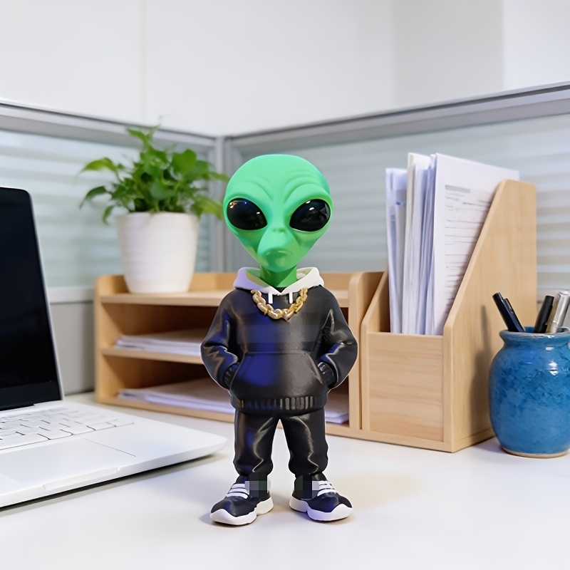1 Piece Green Alien Figure wit - Desk Setup Home recension och pris