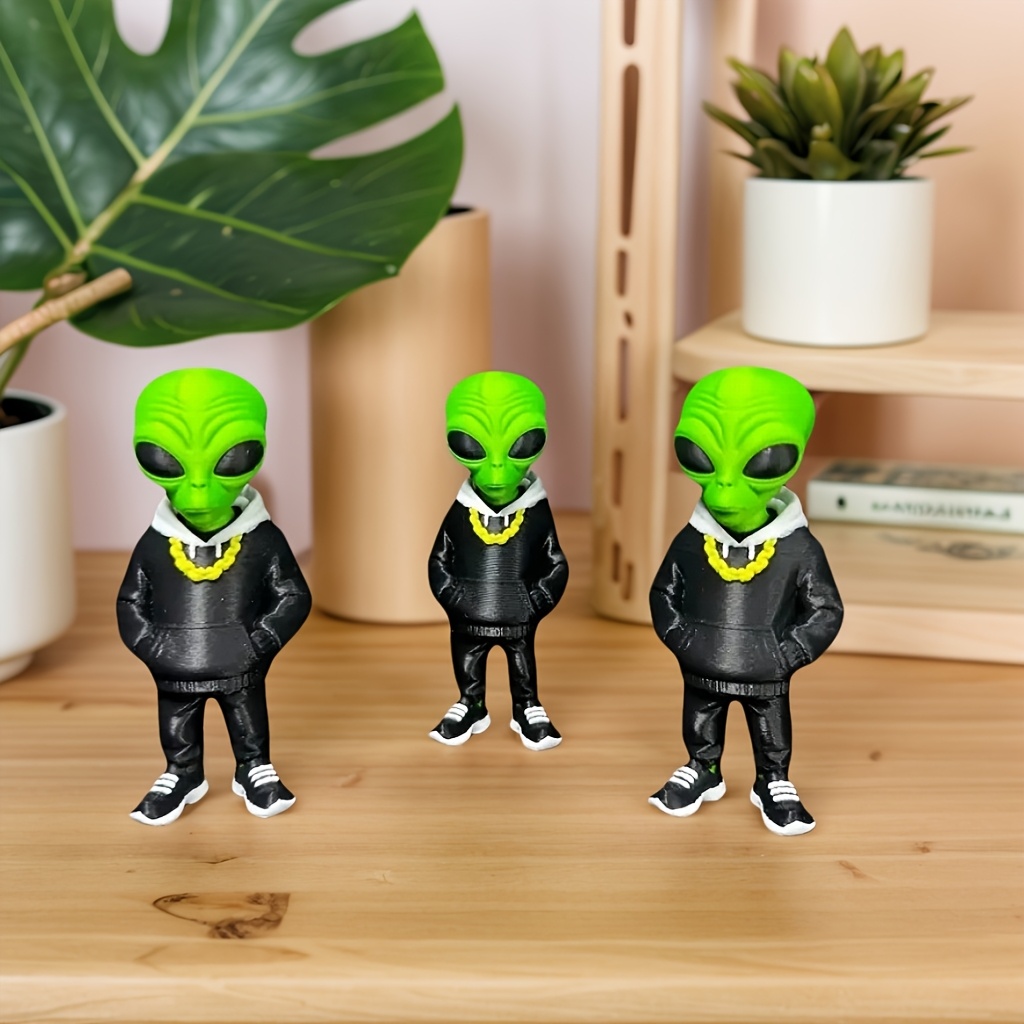 1 Piece Green Alien Figure wit - Desk Setup Home recension och pris